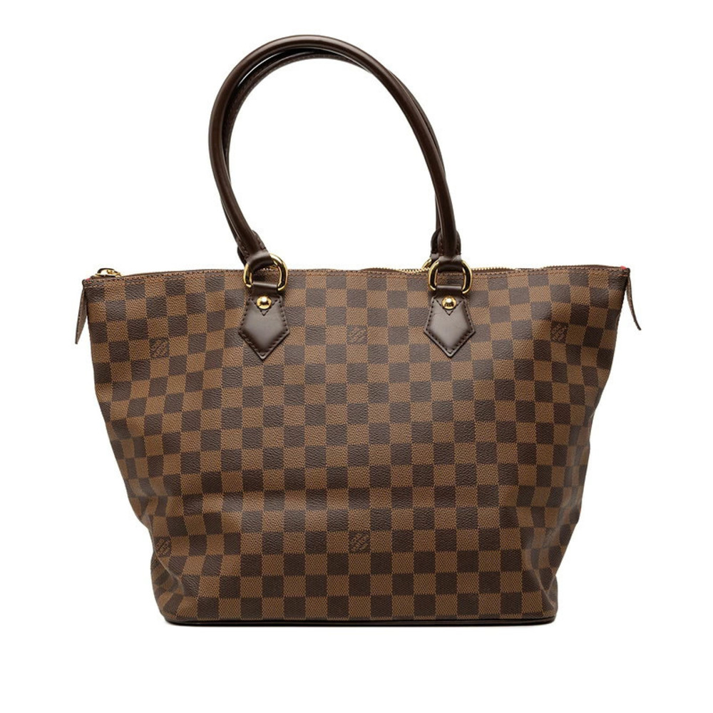 Louis Vuitton Damier Saleya Tote Bag Brown Leather